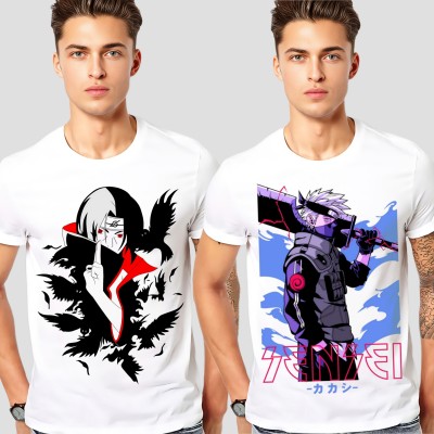 Wayup Anime Tshirt Printed Men Round Neck White T-Shirt