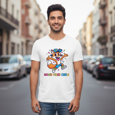 sveraisar Graphic Print Men Round Neck White T-Shirt