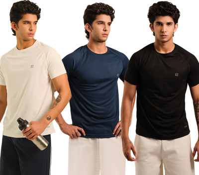 Sirtex Eazy Printed Men Round Neck White T-Shirt