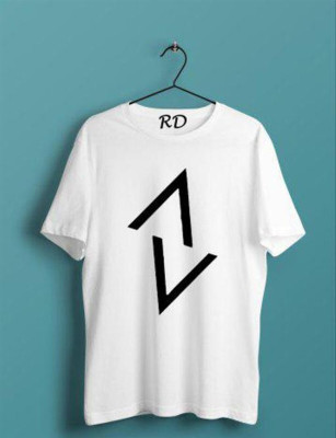 LOCASTA Printed Men Round Neck White T-Shirt
