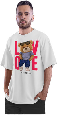Trendy Samples Printed Men Round Neck White T-Shirt