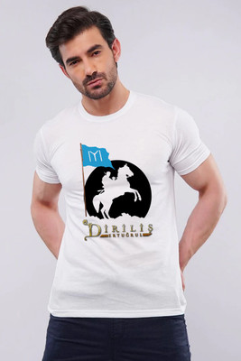WOLDER Printed, Typography Men Round Neck White T-Shirt