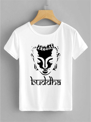 HamsaMART Printed Men Round Neck White T-Shirt