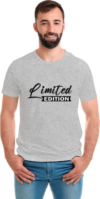 SmarTee Street Typography Men Round Neck Grey T-Shirt