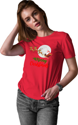Buy That Trendz Solid Women Round Neck Red T-Shirt