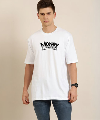 clickwell Printed Men Round Neck White T-Shirt