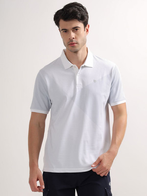 CANTABIL Solid Men Polo Neck White T-Shirt