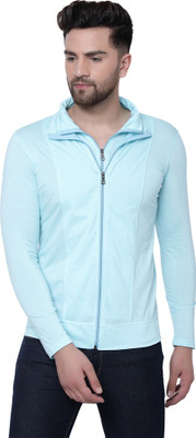 Tresna Trending Solid Men Polo Neck Blue T-Shirt
