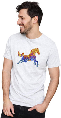 KRYONIX Solid, Printed Men Round Neck White T-Shirt