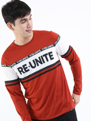 HIGHLANDER Printed Men Round Neck Red T-Shirt