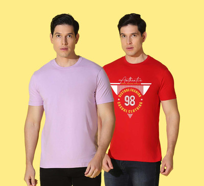 WOOSTRO Graphic Print Men Round Neck Multicolor T-Shirt