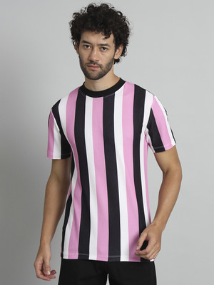 TANDUL Striped Men Round Neck Multicolor T-Shirt