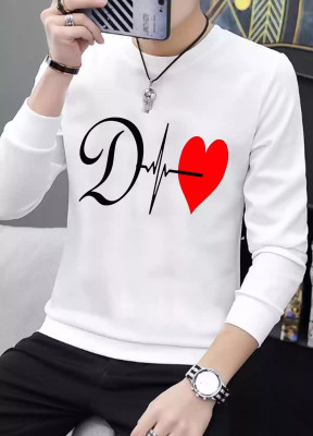 PRABHU Printed Men Round Neck White T-Shirt