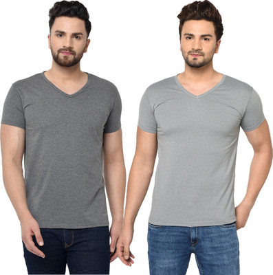 Tresna Fab Solid Men V Neck Multicolor T-Shirt
