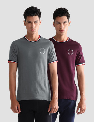 U.S. POLO ASSN. Printed Men Crew Neck Multicolor T-Shirt