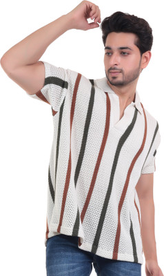 LWALS Printed Men Polo Neck Multicolor T-Shirt