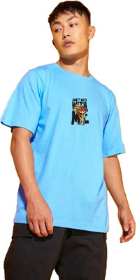 The Modern Soul Graphic Print, Typography Men Round Neck Blue T-Shirt