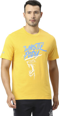 playR X Chennai Super Kings Printed Men Round Neck Yellow T-Shirt