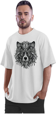 GPGARMENTSS Printed Men Round Neck White T-Shirt