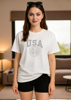 Elvia Solid Women Round Neck White T-Shirt