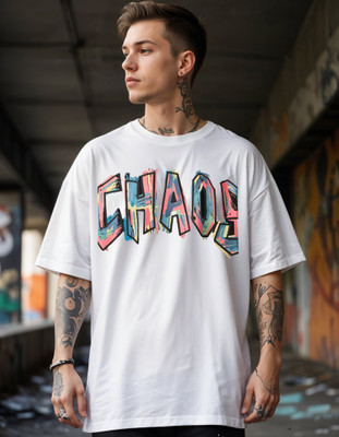 Smartees Printed Men Round Neck White T-Shirt