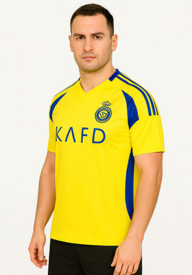 Ryze Printed Men V Neck Yellow T-Shirt