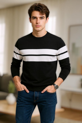 FASHIUM Solid Men Round Neck Black T-Shirt