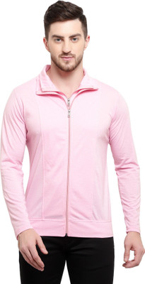 Adorbs Trend Solid Men Polo Neck Pink T-Shirt