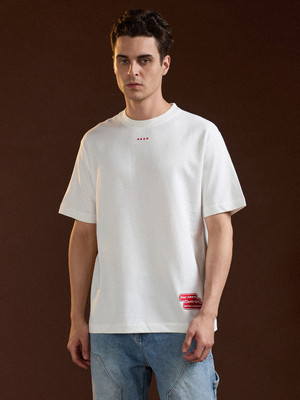THE BEAR HOUSE Graphic Print Men Round Neck White T-Shirt