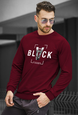 Rawmen Printed Men Round Neck Maroon T-Shirt