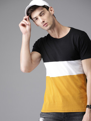 THUNDER PLANET Colorblock Men Round Neck Multicolor T-Shirt