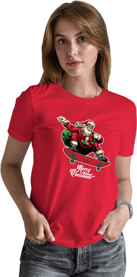 Buy That Trendz Solid Women Round Neck Red T-Shirt