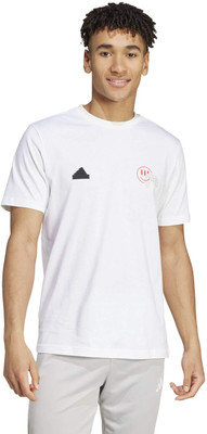 ADIDAS Sporty Men Crew Neck White T-Shirt