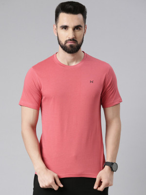 Force NXT Solid Men Round Neck Red T-Shirt