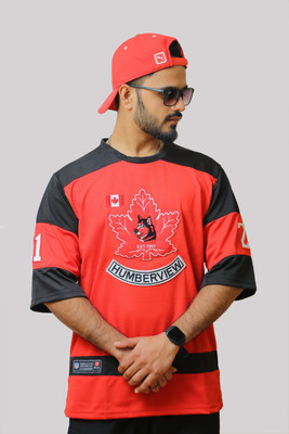 Rarescape Graphic Print Men Round Neck Red T-Shirt