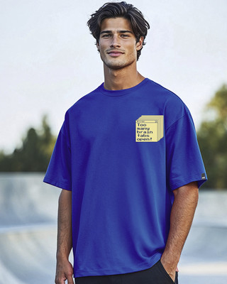BEWAKOOF Graphic Print Men Round Neck Blue T-Shirt