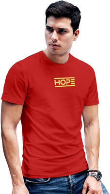 Fighterhero Printed Men Round Neck Red T-Shirt