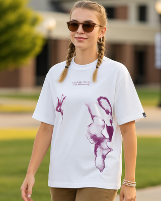BEWAKOOF Graphic Print Women Round Neck White T-Shirt