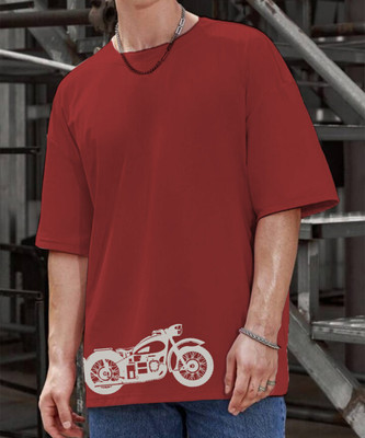 METRONAUT Printed Men Round Neck Red T-Shirt