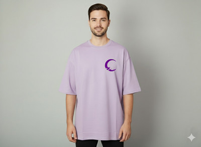 AmbroHub Embroidered Men Crew Neck Brown T-Shirt