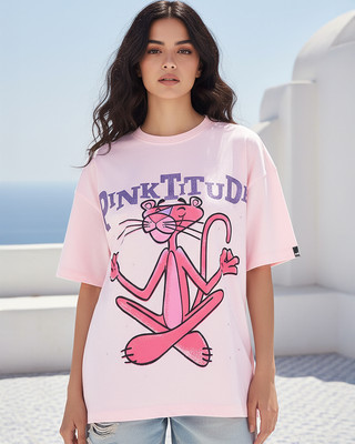 BEWAKOOF Graphic Print Women Round Neck Pink T-Shirt