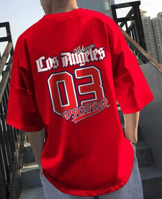 goodsign Printed Men Round Neck Red T-Shirt
