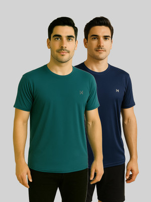 Force NXT Solid Men Round Neck Multicolor T-Shirt