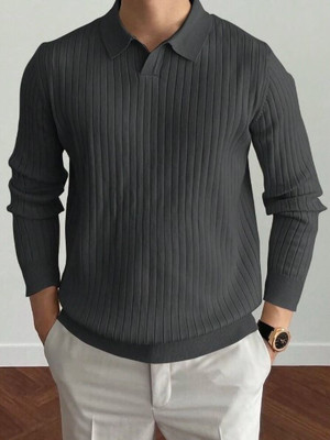 SPOWEARY Striped Men Polo Neck Multicolor T-Shirt