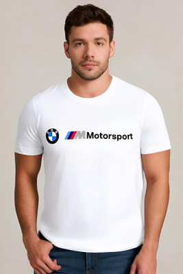 Royal Creations By Rv Printed Men Round Neck White T-Shirt
