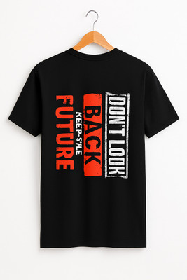 TAHIR Graphic Print Men Round Neck Black T-Shirt