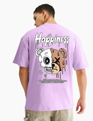BubbleTwyst Graphic Print Men Round Neck Purple T-Shirt