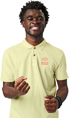 Fighterheero Printed Men Polo Neck Yellow T-Shirt