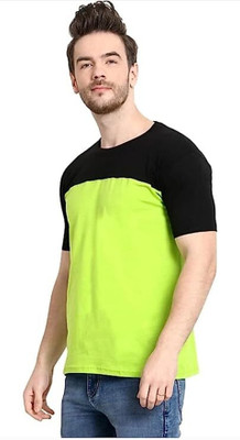 Homeroot Solid Men Round Neck Light Green T-Shirt