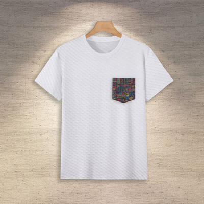 TANNU FAB Self Design Men Boat Neck White T-Shirt